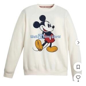 Walt Disney world Mickey Women's pullover Sweatshirt  US size small off-white